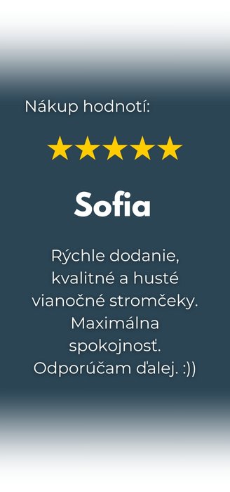 recenzia na umelý stromček - Sofia